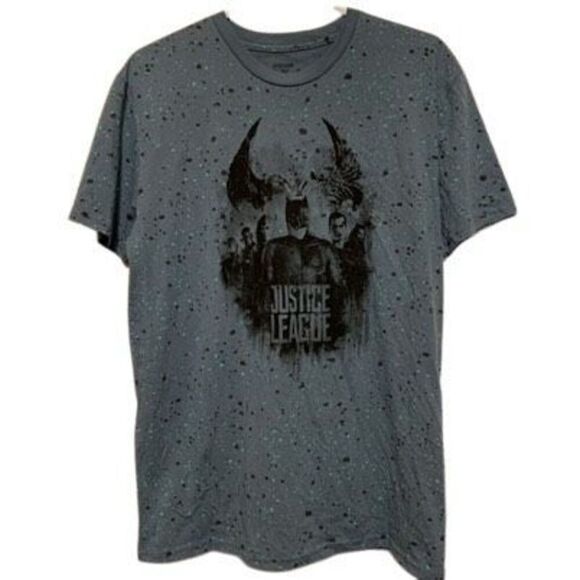 Justice League Size Large Spotted Blue T-Shirt - Picture 1 of 4